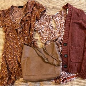 Abercrombie jumpsuit, Forever21 dress and vintage items